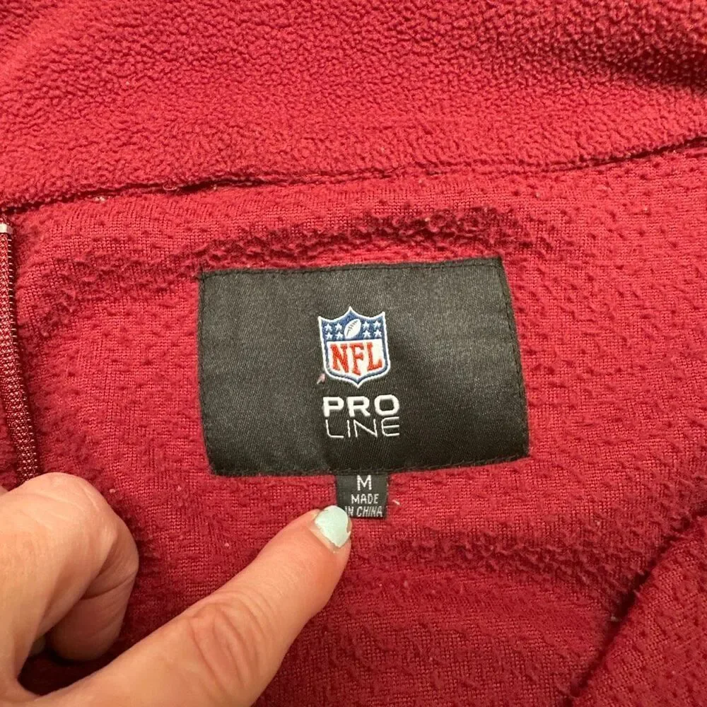 Washington Redskins Fleece Jacket‎ Medium Mens Burgundy Full Zip Pockets NFL